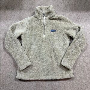 Patagonia Los Gatos Tan Fleece Quarter Zip Pullover Medium